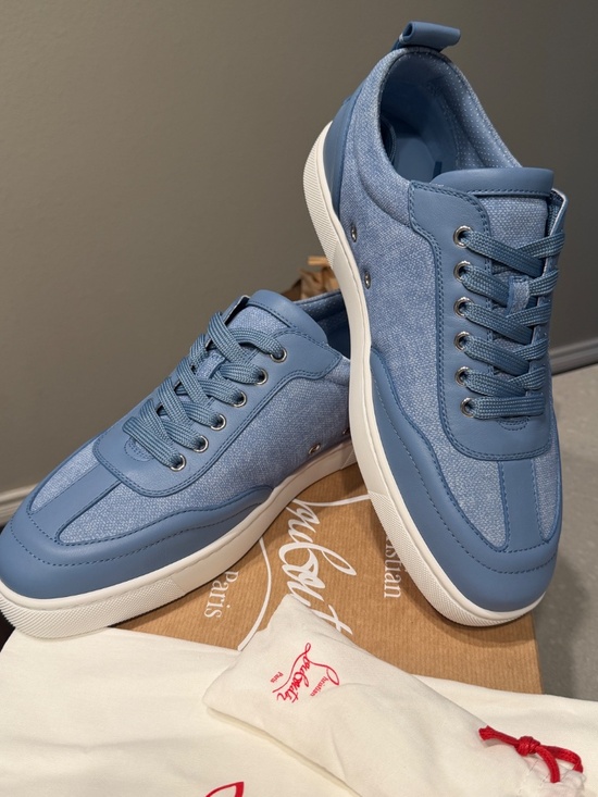 Christian Louboutin Retero Flat Ceruleo Low Top Sneakers EU 43 US 10 New main image 4